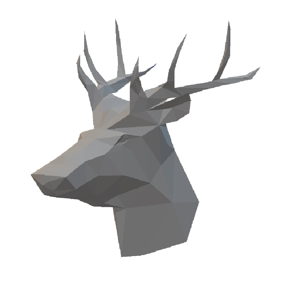 Deer head. 3D models. Create Papercraft, pepakura models and download schemes